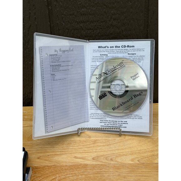 Anita Goodesign Projects: Blackboard Bags Embroidery Design CD Hand Drawn - Picture 4 of 4